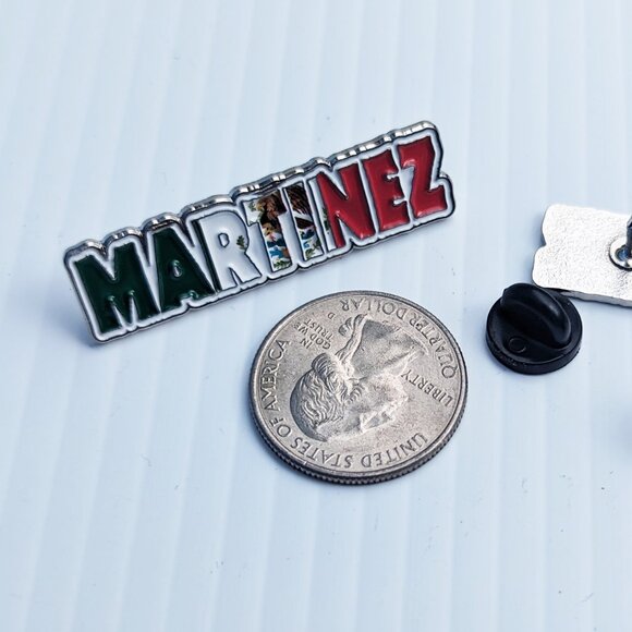Pin Martinez Pin for Caps Clothing Enamel Badge MTZ Mexican Flag Pin MEX Flag - Picture 5 of 5